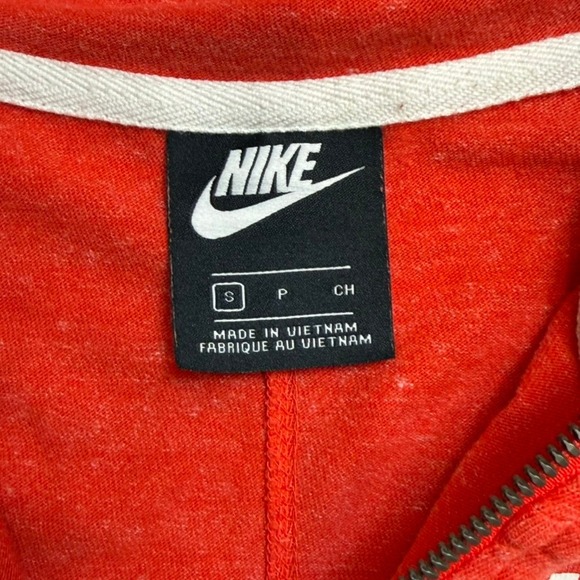 Nike Just Do It Red Zip Up Hoodie Sweatshirt Women's Size S Lightweight Casual - Picture 3 of 5